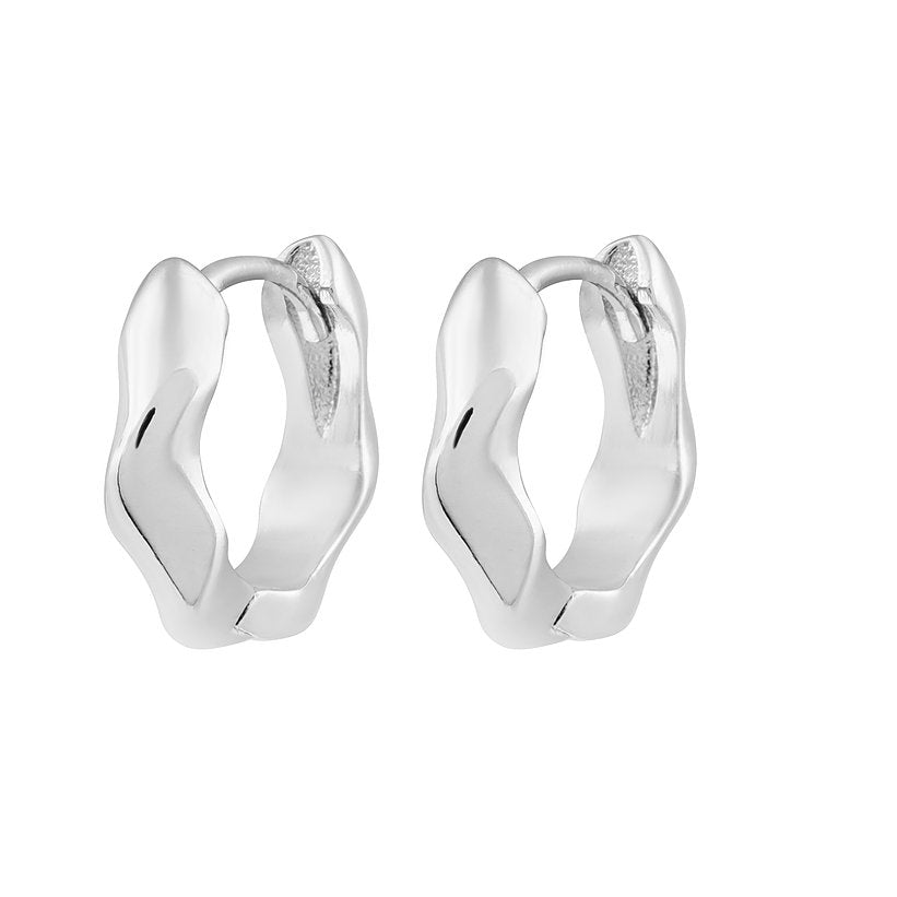 【CS191011】 Sterling Silver Huggie Earrings