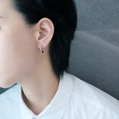 【CS210404】 Sterling Silver Hoop Earrings