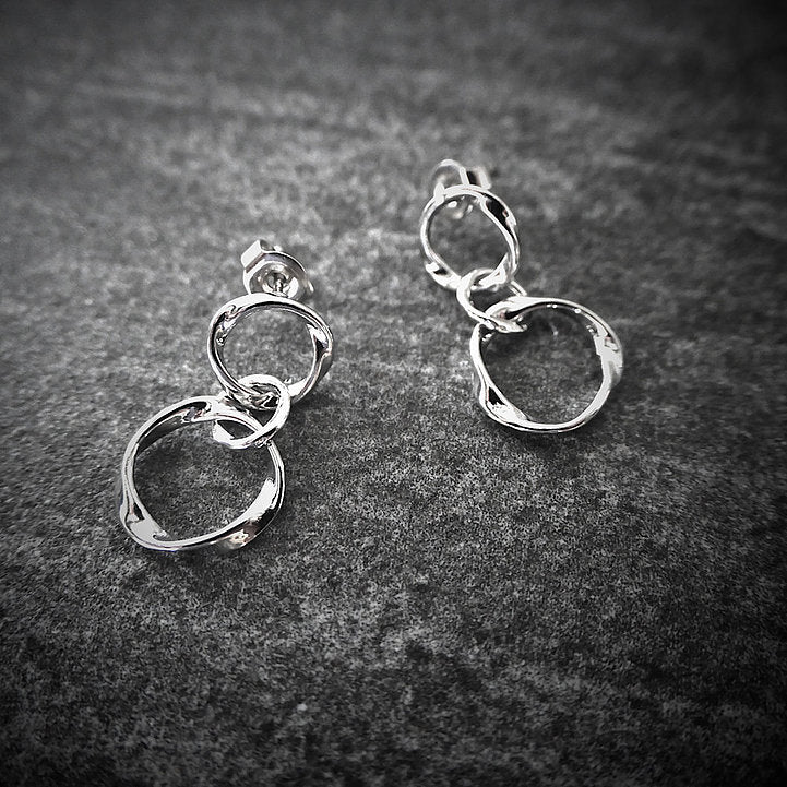 【SE210206】 Sterling Silver Dangle Earrings 