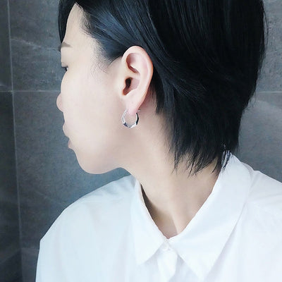 【CS200205】Sterling Silver Hoop Earrings