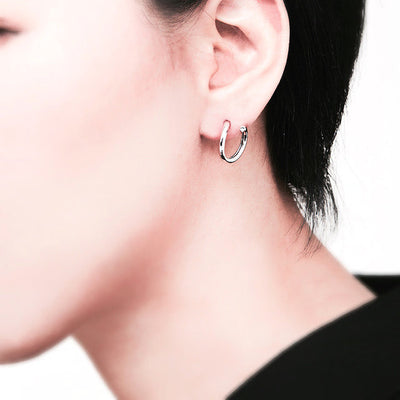 【CS191004】 Sterling Silver Hoop Earrings