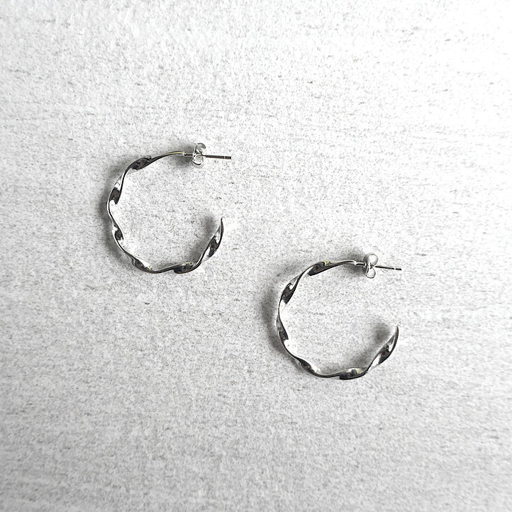 【CS210703】 Sterling Silver Hoop Earrings