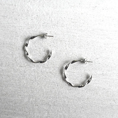 【CS210703】 Sterling Silver Hoop Earrings