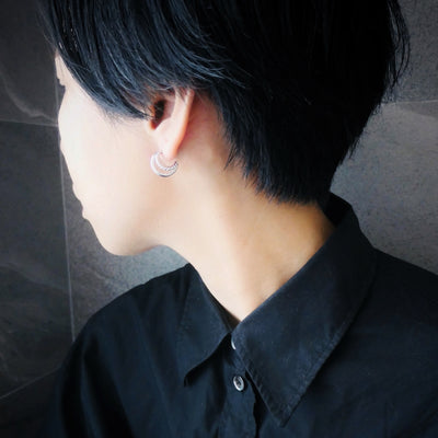 【SE211102】 Sterling Silver Hoop Earrings
