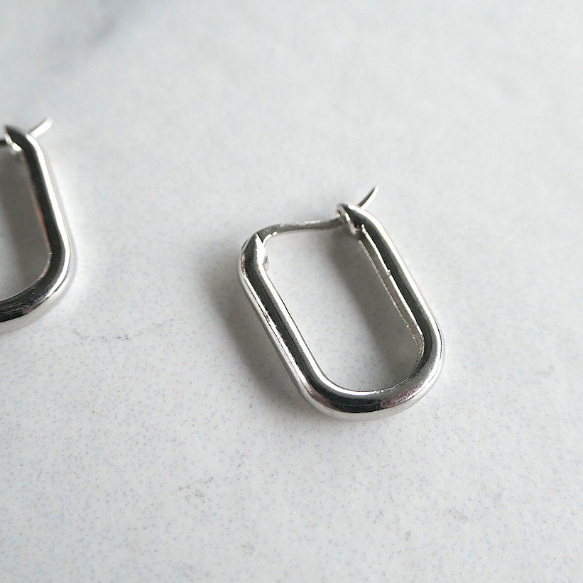 【CS191205】Sterling Silver Hoop Earrings