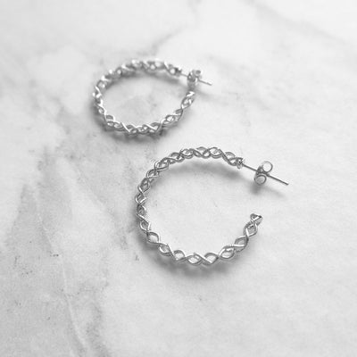 【CS200218】Sterling Silver Hoop Earrings