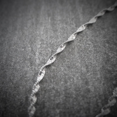 【BR210503】 Sterling Silver Chain Bracelet