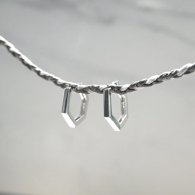 【CS201207】 Sterling Silver Hoop Earrings