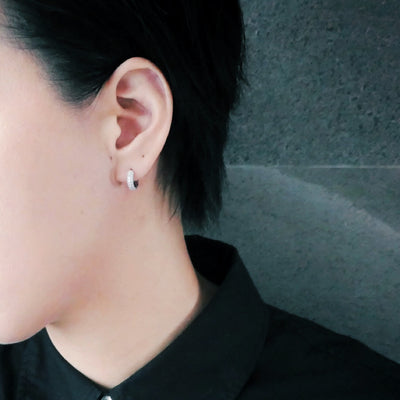 【SE221104】Sterling Silver Hoop Earrings
