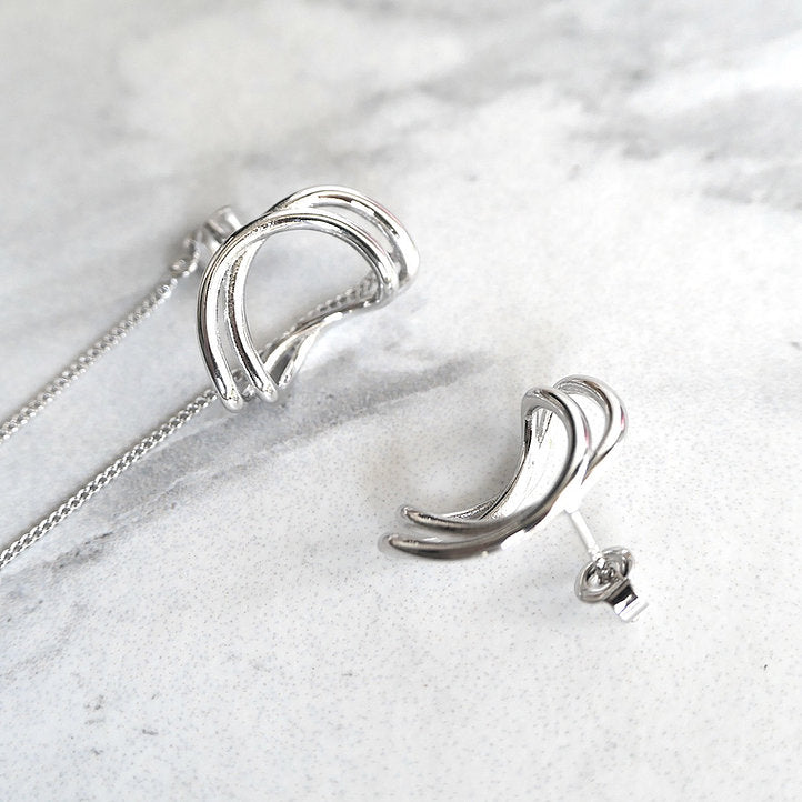 【CS201003】 Sterling Silver Dangle Earrings