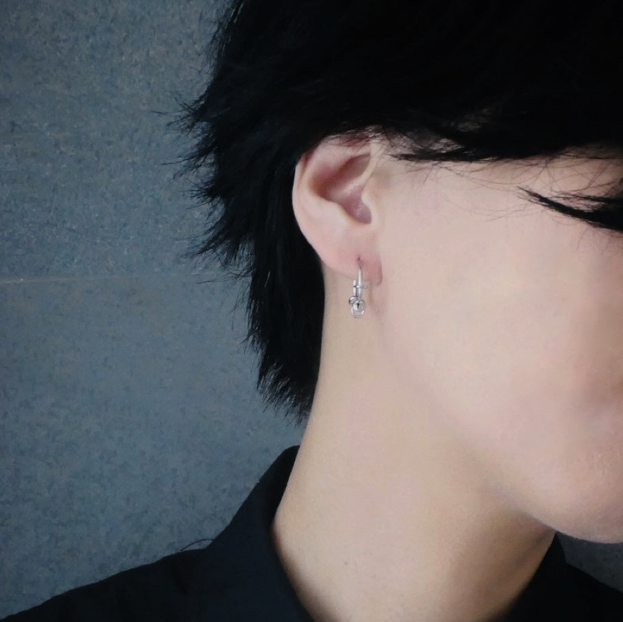 【SE211202】 Sterling Silver Hoop Earrings