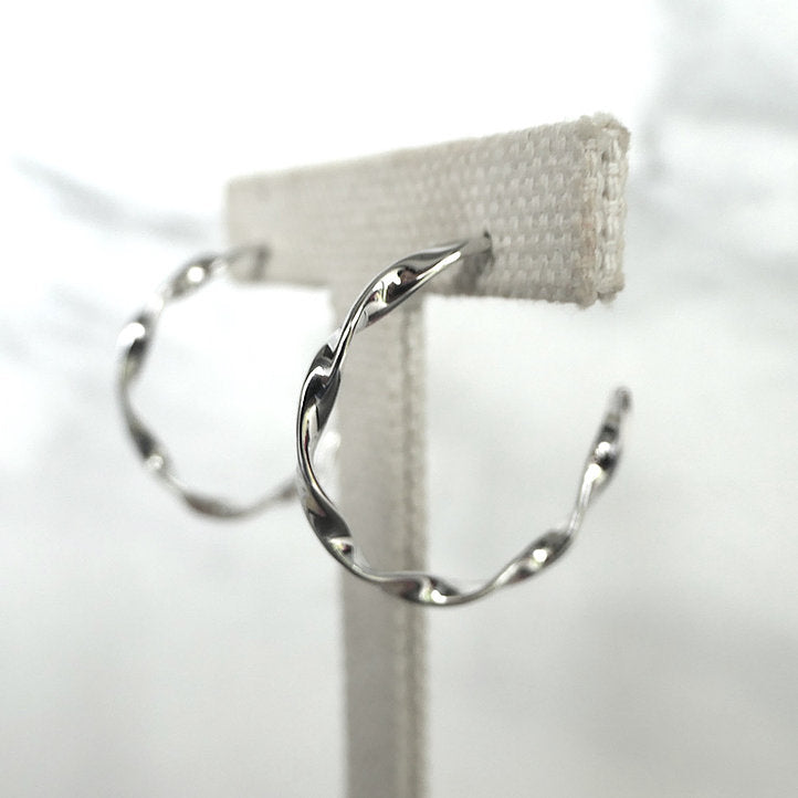 【CS210703】 Sterling Silver Hoop Earrings