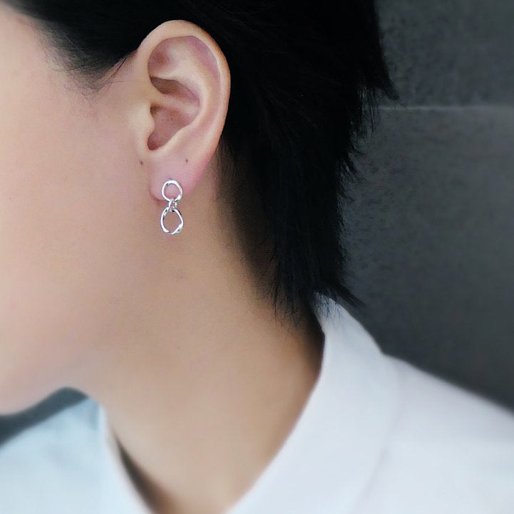 【SE210206】 Sterling Silver Dangle Earrings 