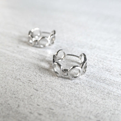 【SE210301】 Sterling Silver Hoop Earrings