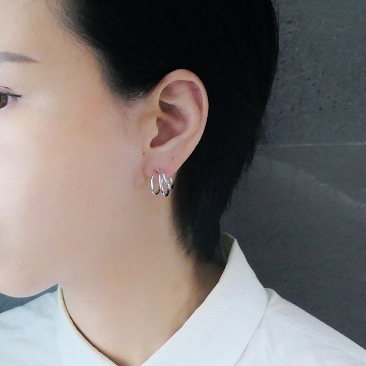 【CS200202】Sterling Silver Hoop Earrings