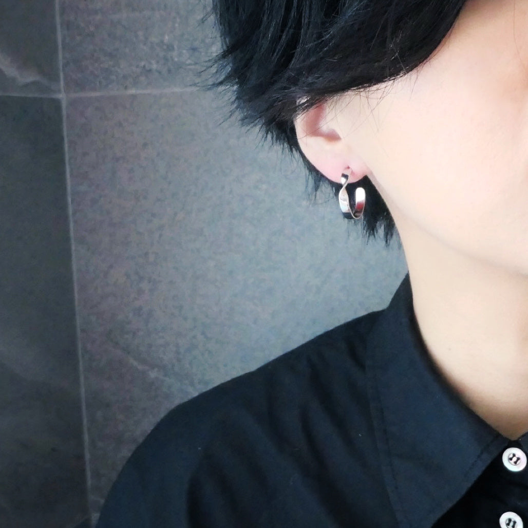 【CS191111】Sterling Silver Hoop Earrings