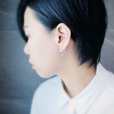 【CS201208】 Sterling Silver Hoop Earrings