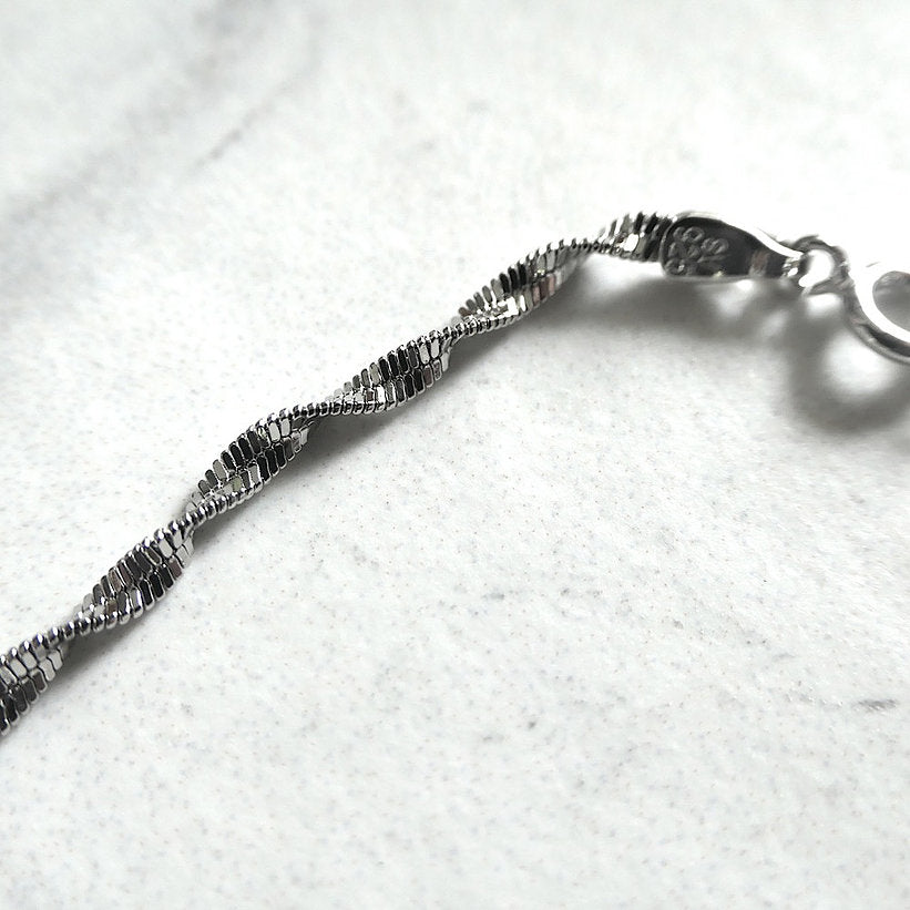 【BR210503】 Sterling Silver Chain Bracelet