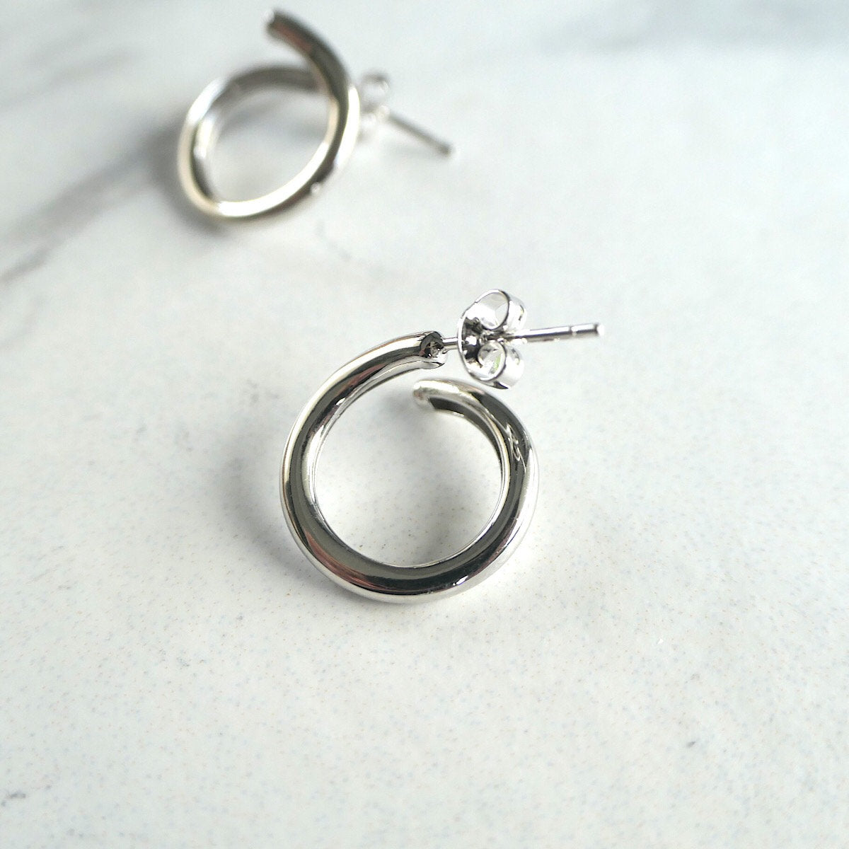 【CS191004】 Sterling Silver Hoop Earrings