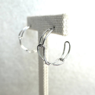 【CS201007】 Sterling Silver Hoop Earrings