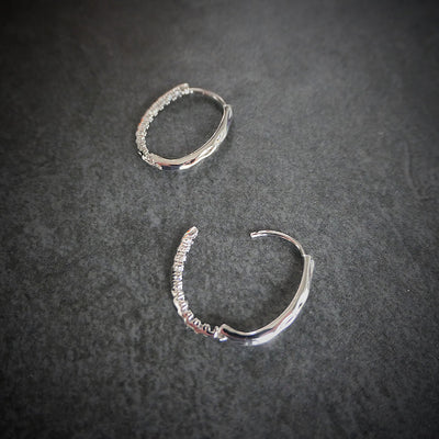 【CS200602】 Sterling Silver Hoop Earrings