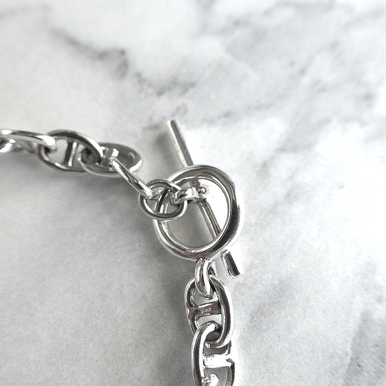 【BR201102】 Sterling Silver Chain Bracelet 