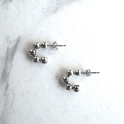 【CS201001】 Sterling Silver Hoop Earrings