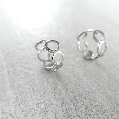 【SE210301】 Sterling Silver Hoop Earrings