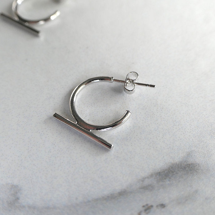 【CS191104】Sterling Silver Hoop Earrings