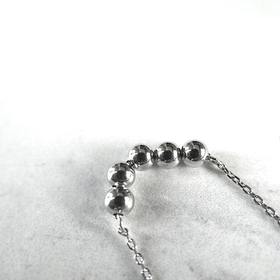 【BR210512】 Sterling Silver Beads Bracelet 