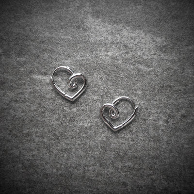 【SE221110】Sterling Silver Hoop Earrings
