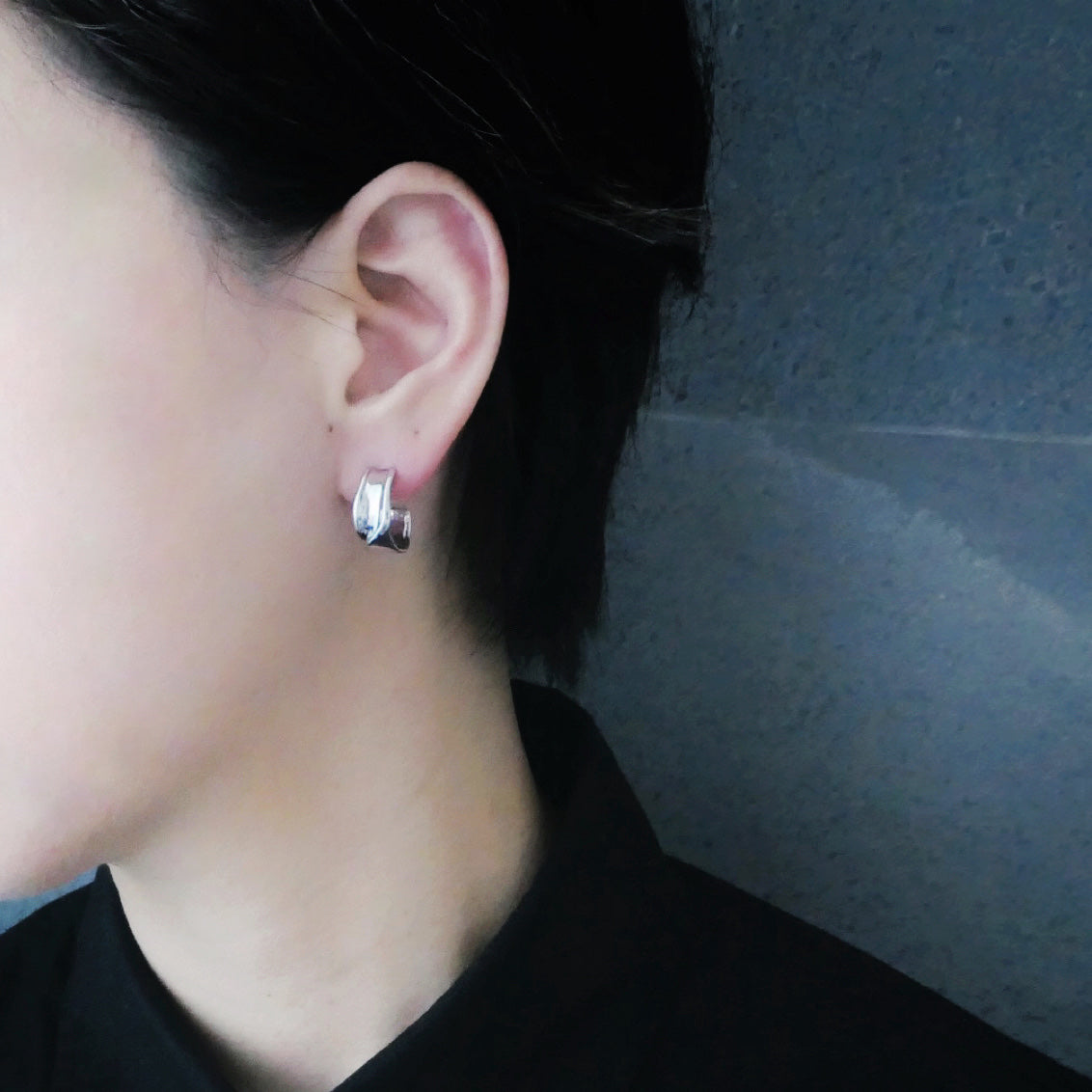 【CS191036】Sterling Silver Hoop Earrings