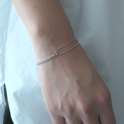 【BR210504】 Sterling Silver Chain Bracelet