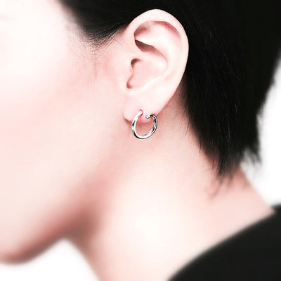 【CS191004】 Sterling Silver Hoop Earrings