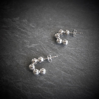 【CS201001】 Sterling Silver Hoop Earrings