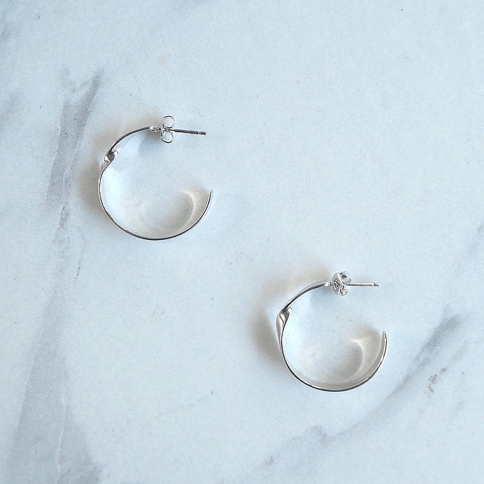 【CS191111】Sterling Silver Hoop Earrings