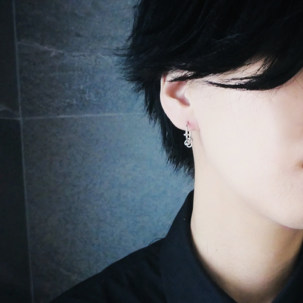 【SE211202】 Sterling Silver Hoop Earrings