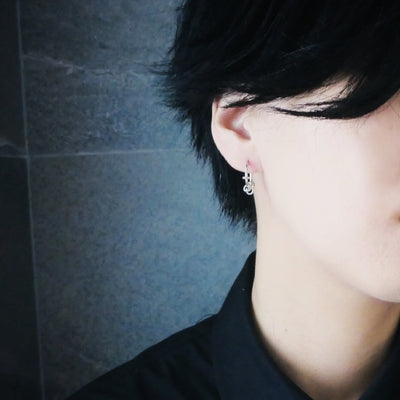 【SE211202】 Sterling Silver Hoop Earrings