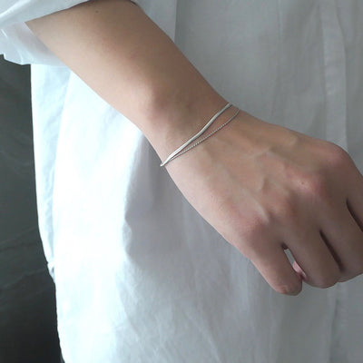 【BR210507】 Sterling Silver Chain Bracelet