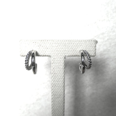 【SE211102】 Sterling Silver Hoop Earrings
