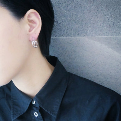 【CS201007】 Sterling Silver Hoop Earrings