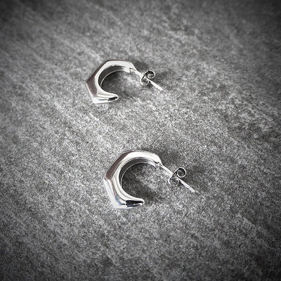 【CS210404】 Sterling Silver Hoop Earrings