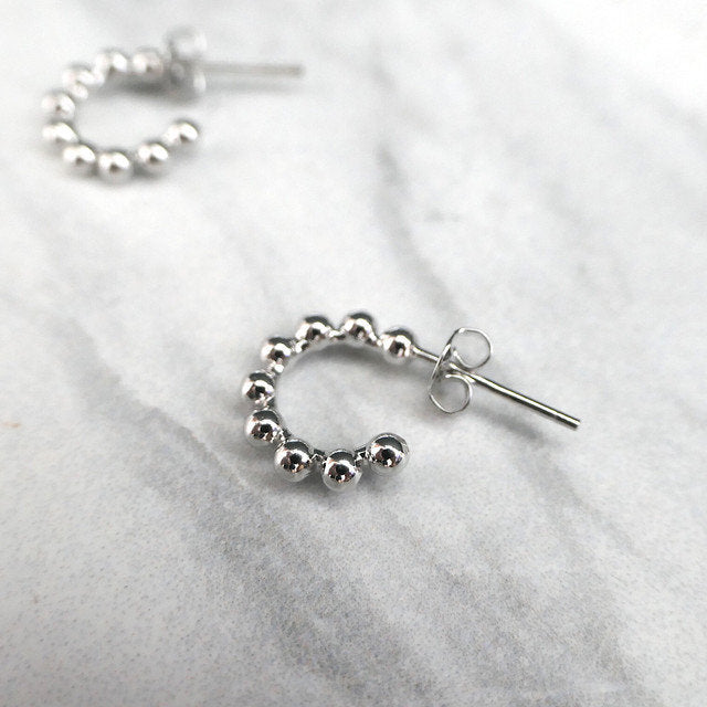 【CS200401】 Sterling Silver Huggie Earrings