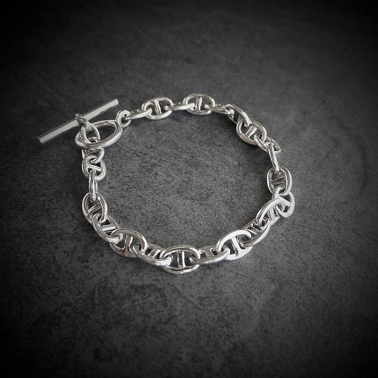 【BR201102】 Sterling Silver Chain Bracelet 