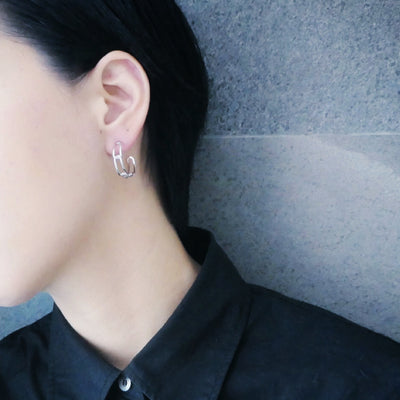 【CS201007】 Sterling Silver Hoop Earrings