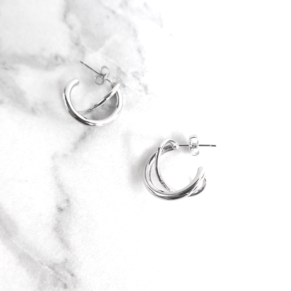 【CS200104】Sterling Silver Hoop Earrings